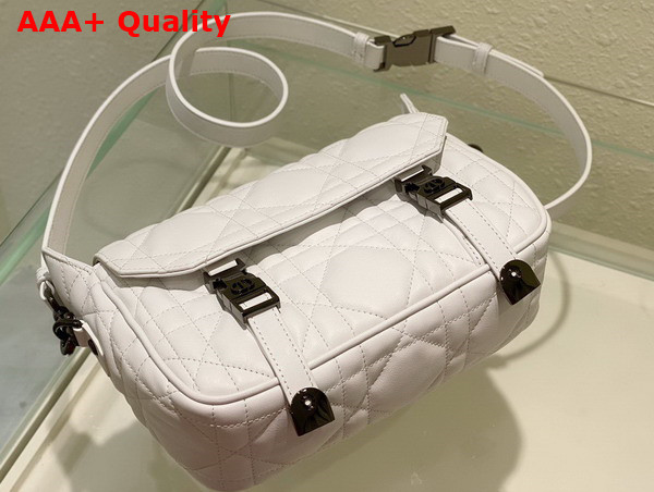 Dior Small Diorcamp Bag in White Cannage Calfskin Replica