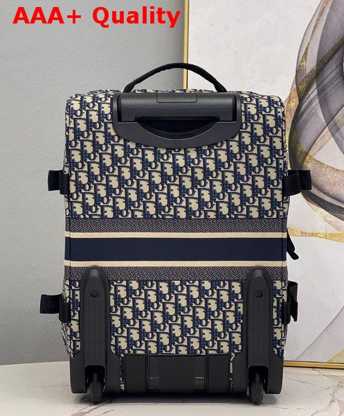 Dior Small Diortravel Suitcase Blue Dior Oblique Technical Jacquard Reference M6100STZQ M928 Replica