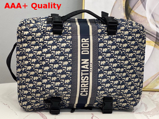 Dior Small Diortravel Suitcase Blue Dior Oblique Technical Jacquard Reference M6100STZQ M928 Replica