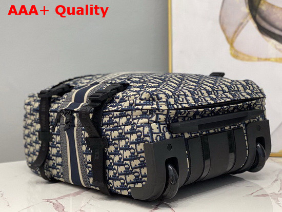 Dior Small Diortravel Suitcase Blue Dior Oblique Technical Jacquard Reference M6100STZQ M928 Replica