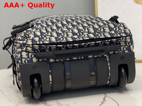 Dior Small Diortravel Suitcase Blue Dior Oblique Technical Jacquard Reference M6100STZQ M928 Replica