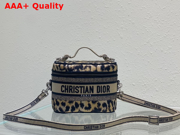 Dior Small Diortravel Vanity Case Beige Multicolor Mizza Embroidery Replica