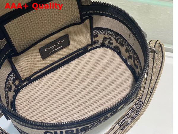 Dior Small Diortravel Vanity Case Beige Multicolor Mizza Embroidery Replica