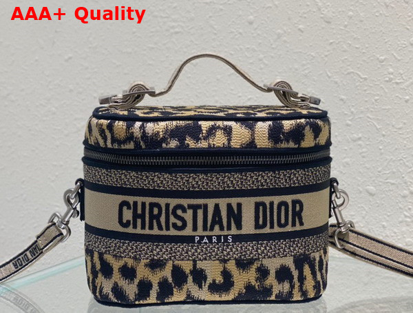 Dior Small Diortravel Vanity Case Beige Multicolor Mizza Embroidery Replica