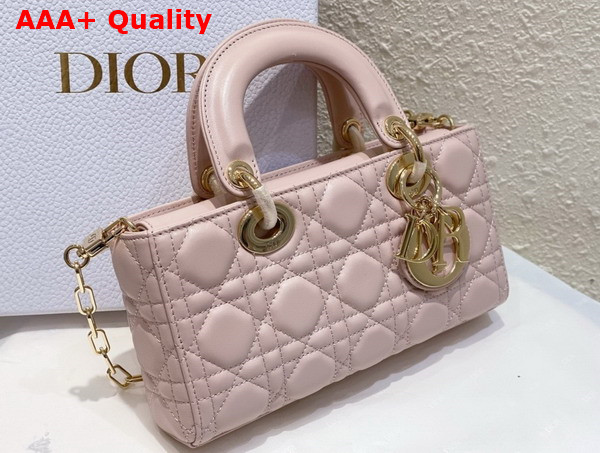 Dior Small Lady D Joy Bag Powder Pink Cannage Lambskin Replica