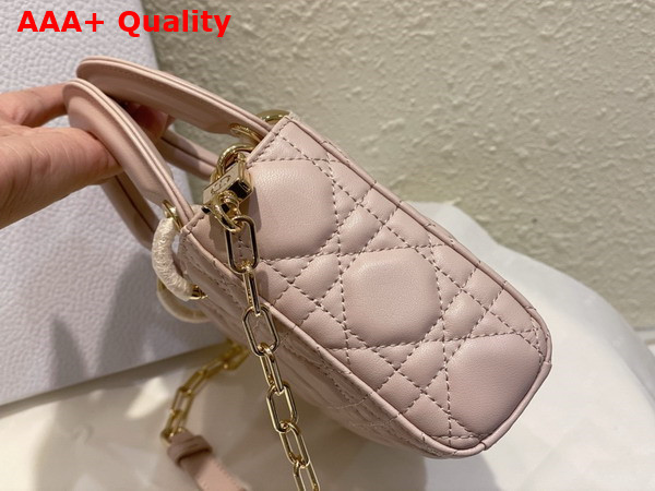 Dior Small Lady D Joy Bag Powder Pink Cannage Lambskin Replica