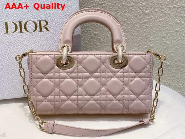 Dior Small Lady D Joy Bag Powder Pink Cannage Lambskin Replica