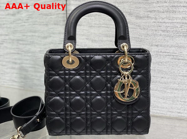 Dior Small Lady Dior My ABCdior Bag in Black Cannage Lambskin Replica