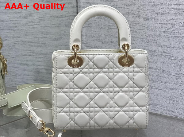 Dior Small Lady Dior My ABCdior Bag in Latte Cannage Lambskin Replica