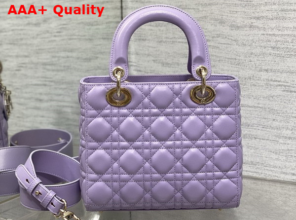 Dior Small Lady Dior My ABCdior Bag in Lilac Cannage Lambskin Replica