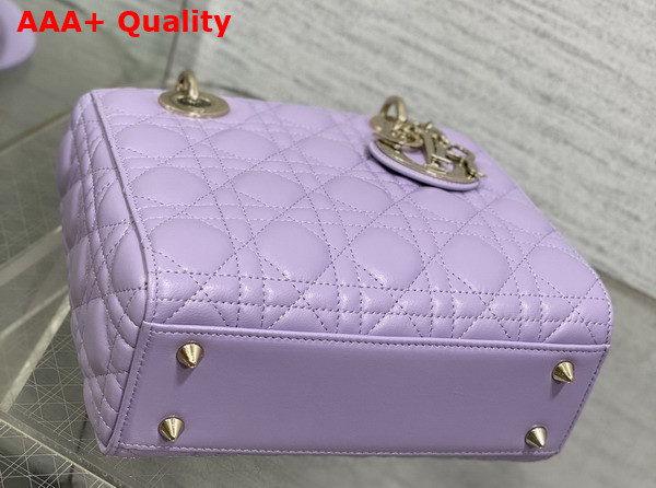 Dior Small Lady Dior My ABCdior Bag in Lilac Cannage Lambskin Replica