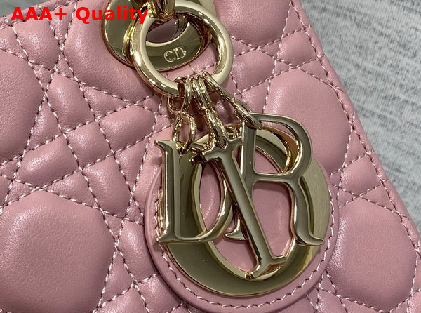 Dior Small Lady Dior My ABCdior Bag in Pink Cannage Lambskin Replica