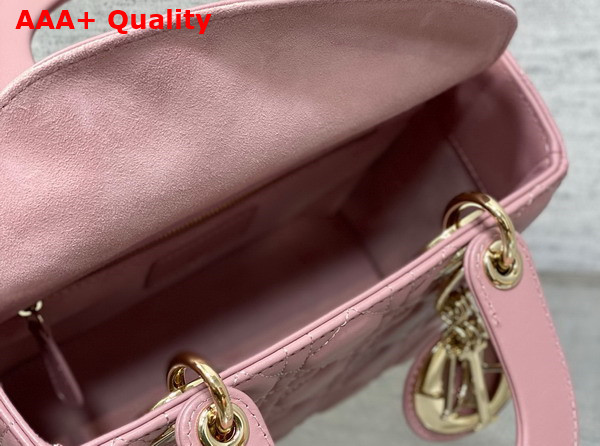 Dior Small Lady Dior My ABCdior Bag in Pink Cannage Lambskin Replica