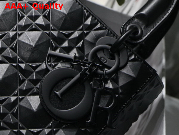 Dior Small Lady Dior My Abcdior Bag Black Cannage Calfskin with Diamond Motif Replica