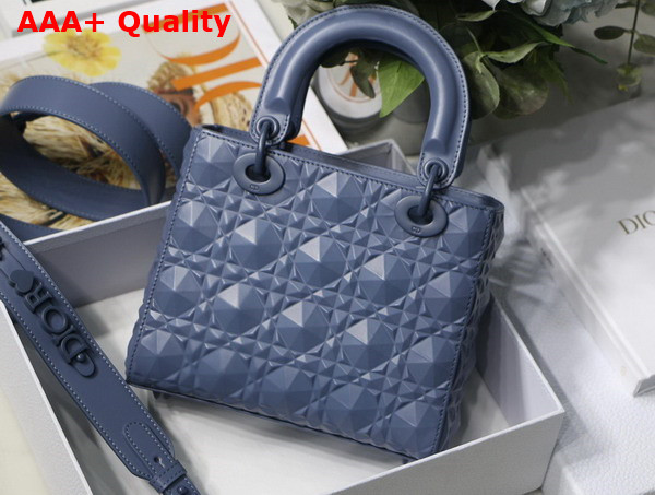 Dior Small Lady Dior My Abcdior Bag Denim Cannage Calfskin with Diamond Motif Replica