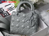 Dior Small Lady Dior My Abcdior Bag Gray Cannage Calfskin with Diamond Motif Replica