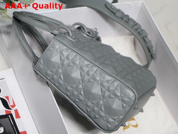 Dior Small Lady Dior My Abcdior Bag Gray Cannage Calfskin with Diamond Motif Replica