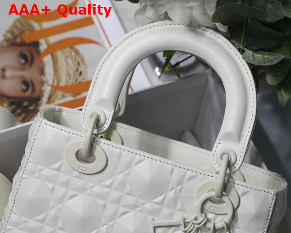 Dior Small Lady Dior My Abcdior Bag Latte Cannage Calfskin with Diamond Motif Replica