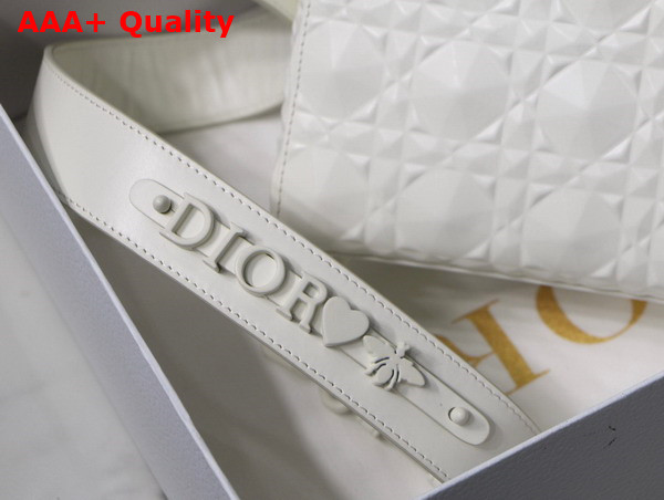 Dior Small Lady Dior My Abcdior Bag Latte Cannage Calfskin with Diamond Motif Replica