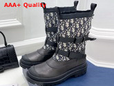 Dior Snow Boot Beige and Black Dior Oblique Jacquard and Black Smooth Calfskin Replica