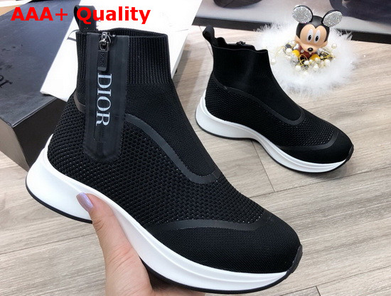 Dior Sock Sneaker in Black Technical Mesh Replica