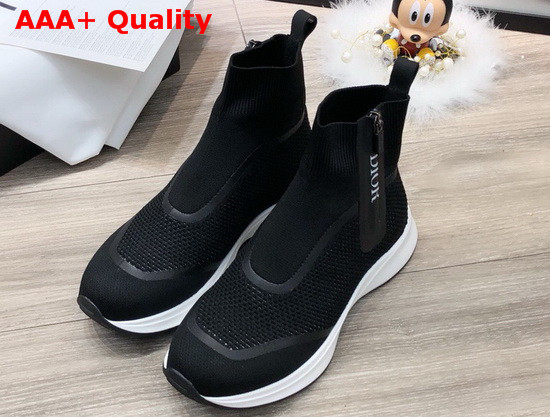 Dior Sock Sneaker in Black Technical Mesh Replica