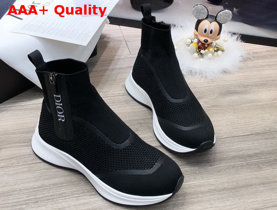 Dior Sock Sneaker in Black Technical Mesh Replica