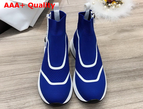 Dior Sock Sneaker in Blue Technical Mesh Replica