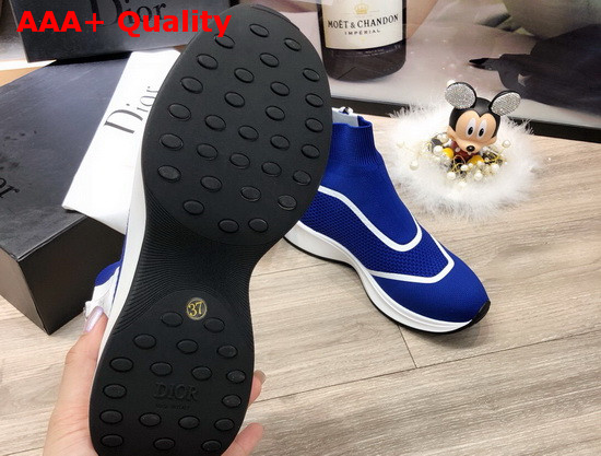 Dior Sock Sneaker in Blue Technical Mesh Replica