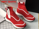 Dior Sock Sneaker in Red Technical Mesh Replica