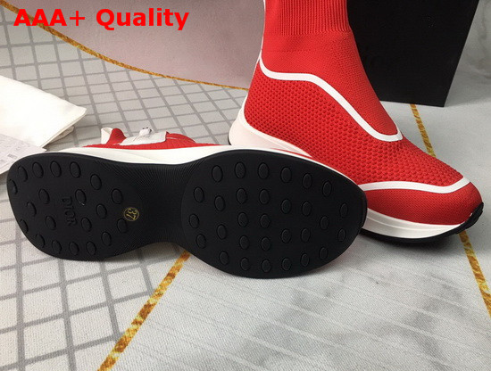 Dior Sock Sneaker in Red Technical Mesh Replica