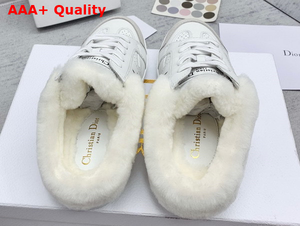 Dior Star Sneaker White Calfskin and Shearling Black Star Replica