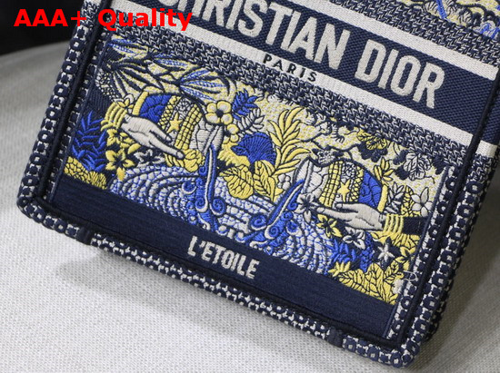 Dior Star Vertical Dior Book Tote Tarot Embroidered Canvas Bag Replica