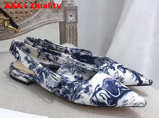 Dior Sweet D High Heeled Shoe in Toile De Jouy Canvas Blue Replica