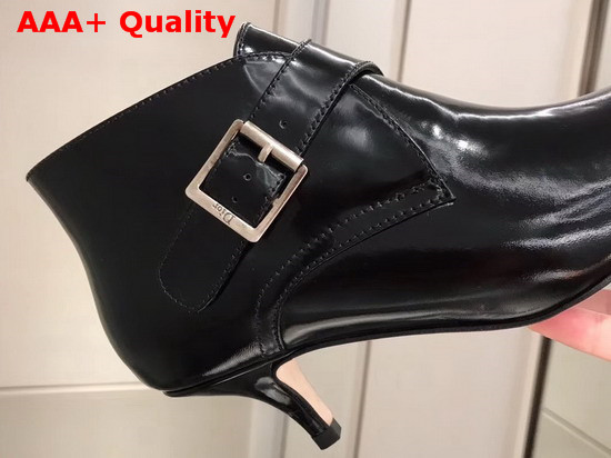 Dior Swing Low Boot in Black Brushed Calfskin Replica