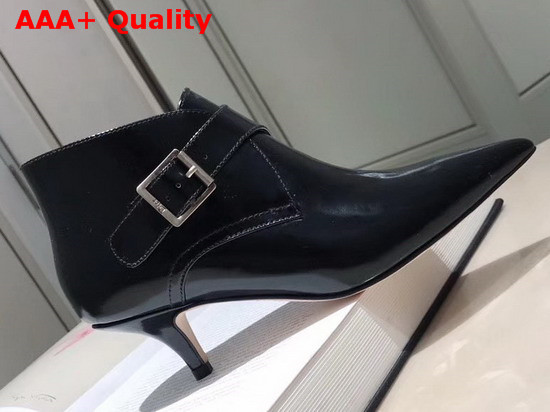 Dior Swing Low Boot in Black Brushed Calfskin Replica