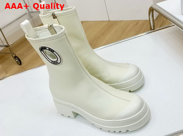 Dior Symbol Ankle Boot White Supple Calfskin Replica