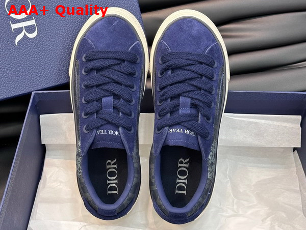 Dior Tears B33 Sneaker Blue Dior Oblique Denim and Peace Sign Dior Tears and Navy Blue Suede Replica