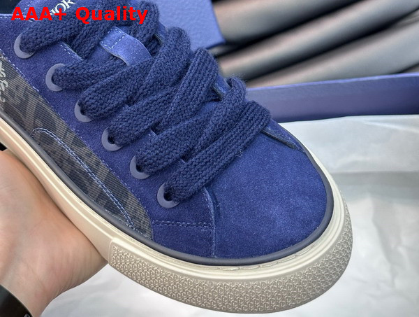 Dior Tears B33 Sneaker Blue Dior Oblique Denim and Peace Sign Dior Tears and Navy Blue Suede Replica