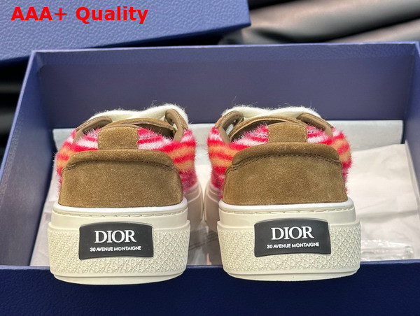 Dior Tears B33 Sneaker Limited and Numbered Edition Red Multicolor Mohair and Brown Suede Replica