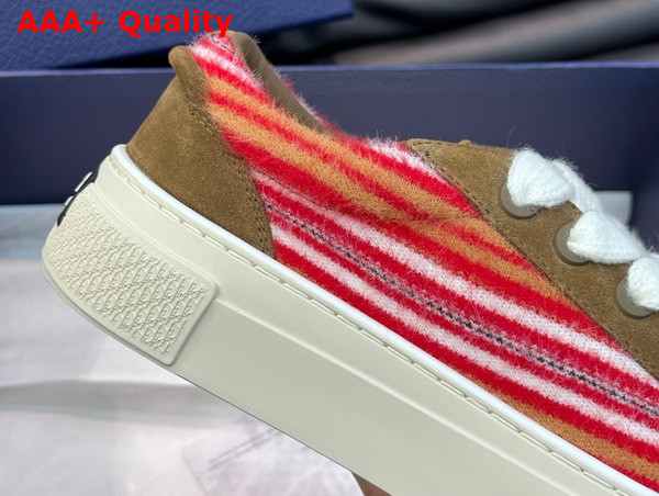 Dior Tears B33 Sneaker Limited and Numbered Edition Red Multicolor Mohair and Brown Suede Replica