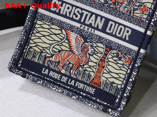 Dior Vertical Dior Book Tote Tarot Embroidered Canvas Bag Replica