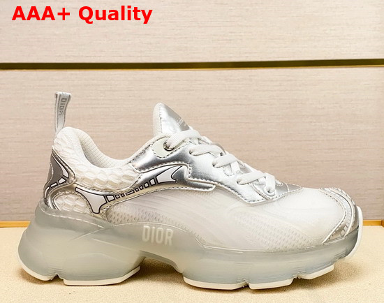 Dior Vibe Sneaker White Mesh and Silver Tone Technical Fabric Replica