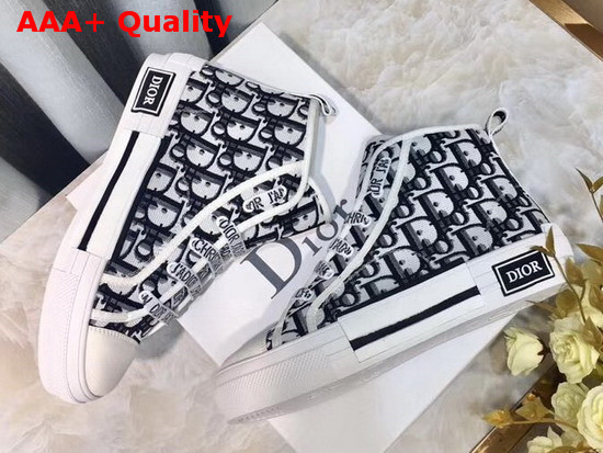 Dior Walk N Dior High Top Trainer in Dior Canvas Replica