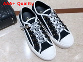 Dior Walk N Dior Low Top Trainer in Black Canvas with Christian Dior Jadior Laces Replica