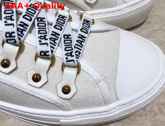 Dior Walk N Dior Low Top Trainer in White Canvas with Christian Dior Jadior Laces Replica