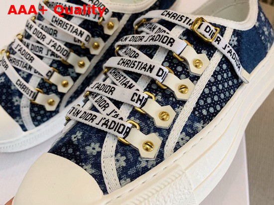 Dior Walk N Dior Sneaker in Blue Embroidered Canvas Replica