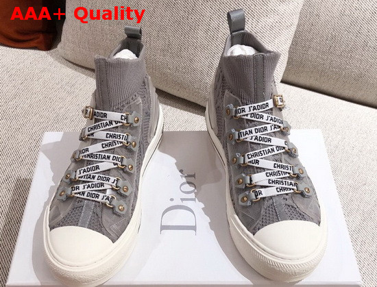 Dior Walk n Dior Sneaker in Gray Technical Mesh with Cannage Embroidery Replica