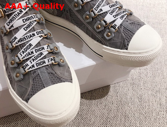 Dior Walk n Dior Sneaker in Gray Technical Mesh with Cannage Embroidery Replica