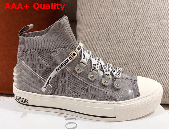 Dior Walk n Dior Sneaker in Gray Technical Mesh with Cannage Embroidery Replica